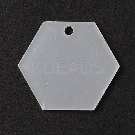 Transparent Acrylic Pendants TACR-WH0001-70-1