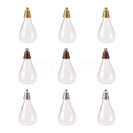 Glass Bottle Pendant Makings Sets DIY-PH0020-45-1