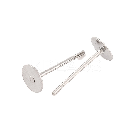 Tarnish Resistant Original Color Stainless Steel Stud Earring Findings X-STAS-E025-5-1