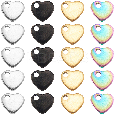 120Pcs 4 Colors 304 Stainless Steel Charms STAS-SC00008-85-1