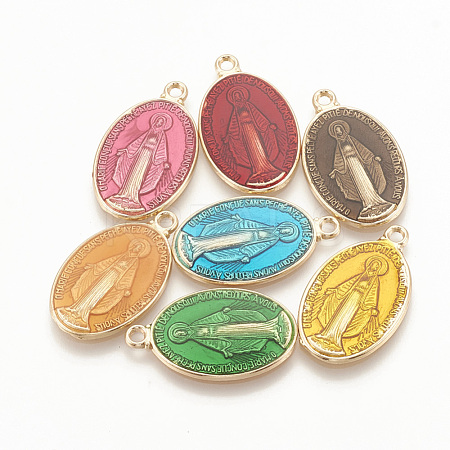 Brass Enamel Pendants KK-S345-180-1