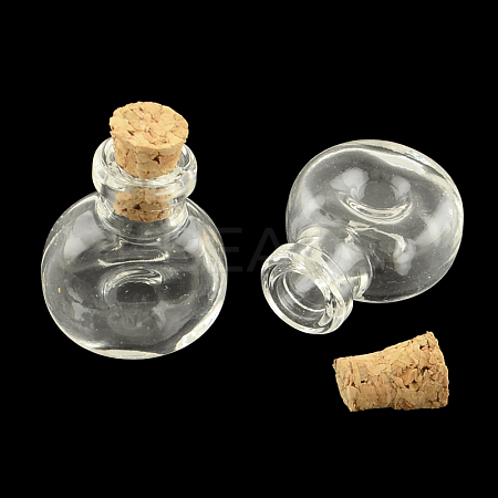 Flat Round Glass Bottle for Bead Containers X1-AJEW-R045-06-1