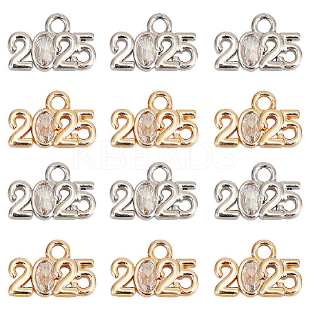 12Pcs 2 Colors Glass Charms KK-SC0005-92-1