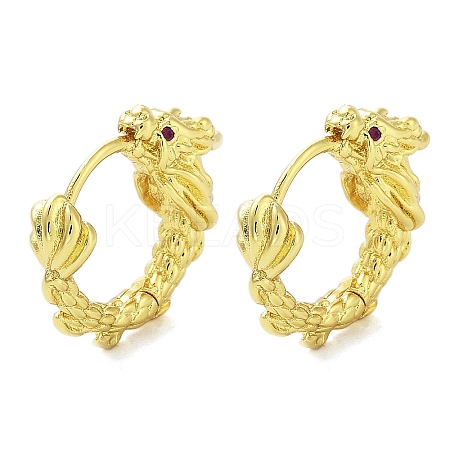Rack Plating Brass Micro Pave Cubic Zirconia Hoop Earrings for Women EJEW-A038-03G-1