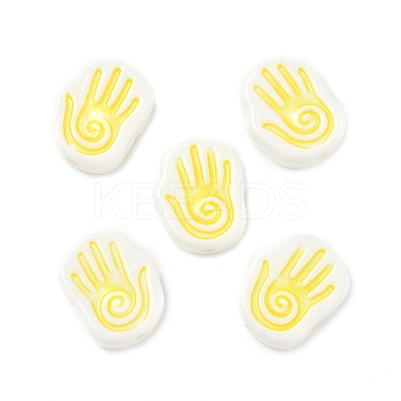 Handmade Porcelain Beads PORC-D025-02G-1
