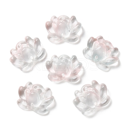 Transparent Glass Connector Charms GLAA-A015-01C-1