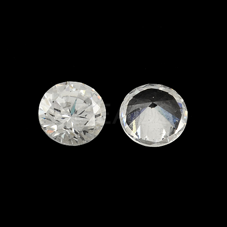 Diamond Shaped Cubic Zirconia Pointed Back Cabochons ZIRC-R004-8mm-01-1