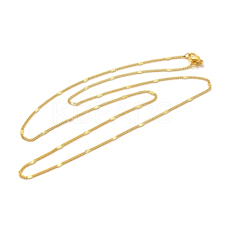 2mm Rack Plating Brass Twisted Chain Necklaces for Women Men MAK-L044-61G-1