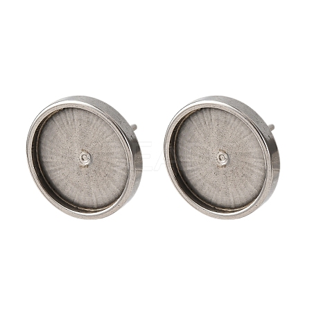 201 Stainless Steel Stud Earring Findings STAS-D379-10E-P-1