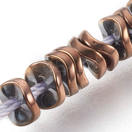 Electroplated Non-magnetic Synthetic Hematite Bead Strand G-E498-01C-1