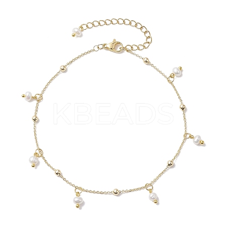 Soldered Brass Cable Chains Anklet AJEW-AN00574-1