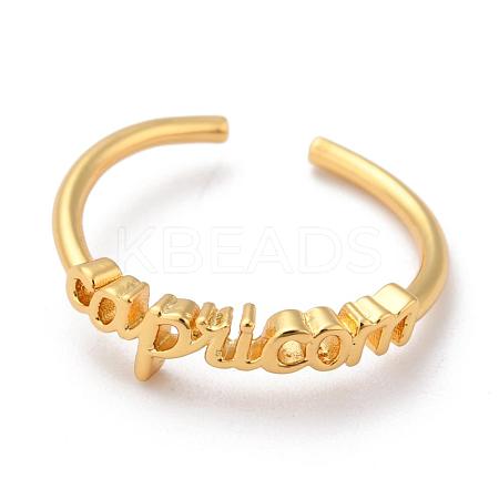 Constellation/Zodiac Sign Brass Cuff Rings RJEW-O042-06G-E-1