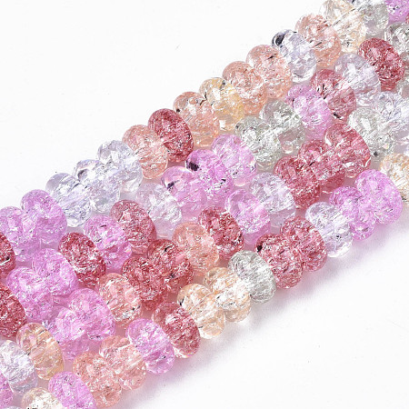 Transparent Crackle Glass Beads X-GLAA-S192-003-1