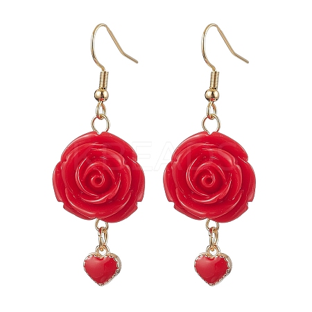 Resin Dangle Earrings EJEW-JE06014-S-1