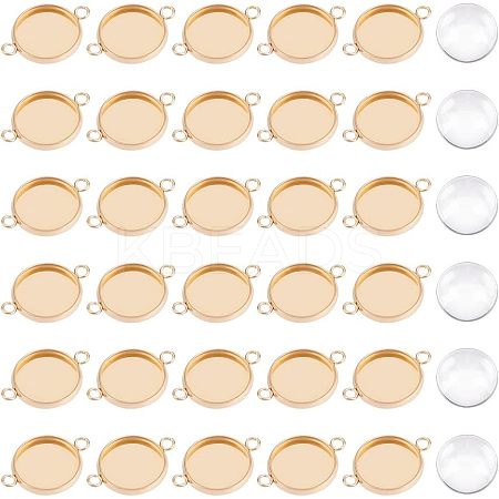DIY Blank Dome Flat Round Link Connector Making Kit DIY-UN0003-77B-RG-1