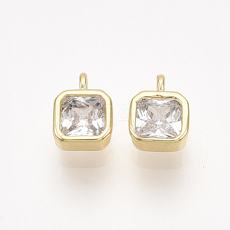 Brass Cubic Zirconia Charms LS-KK-T038-555G-NF-1
