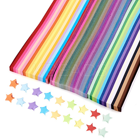 2 Bags 2 Styles Lucky Star Origami Paper DIY-TA0009-55-1