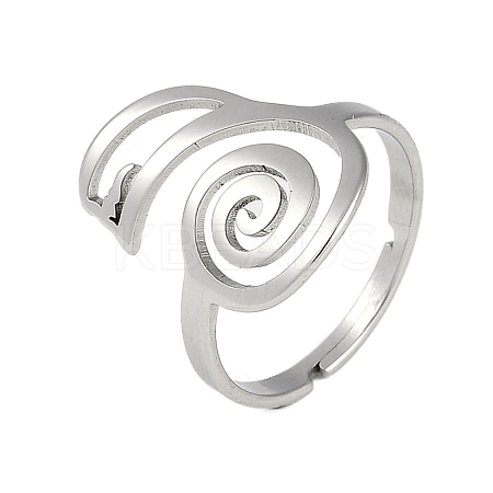 201 Stainless Steel Adjustable Rings for Women RJEW-M008-02P-1