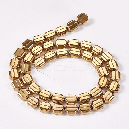Electroplate Non-magnetic Synthetic Hematite Beads Strands G-P367-J-06-1