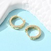 Clear Cubic Zirconia Star Hoop Earrings EJEW-K093-22G-4