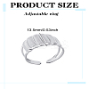 1Pc Stainless Steel Geometry Cuff Rings for Women RJEW-LP0002-55P-2