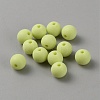 Acrylic Frosted Round Beads FACR-WH0001-06A-07-1