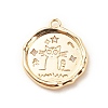Brass Micro Pave Clear Cubic Zirconia Pendants LS-KK-G412-02LG-2