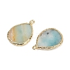 Natural Flower Amazonite Pendants G-K347-08G-04-2