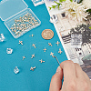 48Pcs 6 Styles Alloy Rhinestone Cross Cabochons DIY-GO0002-01-3