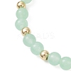 Natural & Dyed Malaysia Jade & 304 Stainless Steel Beads Stretch Bracelets for Women BJEW-JB13211-3