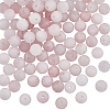 Olycraft Frosted Natural Rose Quartz Round Beads Strands G-OC0003-57A-1