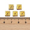 Brass Rhinestone Spacer Beads RSB073NFG-2