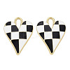 Rack Plating Alloy Enamel Pendants ENAM-T015-014D-NR-1