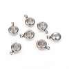 Tarnish Resistant 201 Stainless Steel Pendant Rhinestone Settings LS-X-STAS-G224-27P-1