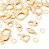 16Pcs 8 Styles Brass Lobster Claw Clasps KK-TA0003-04-3