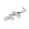 Non-Tarnish 304 Stainless Steel Pendants STAS-F235-01P-F-2