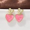 Brass Dangle Stud Earrings EJEW-F359-12G-2