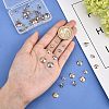 60Pcs 10 Style 201 Stainless Steel Bead Cap Pendant Bails STAS-UN0028-25-2