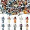 30Pcs 10 Colors Fish Angel Imitation Pearl Acrylic & Glass Pendants PALLOY-CJD00001-1