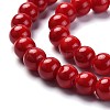 Baking Painted Glass Round Bead Strands DGLA-Q020-8mm-M-3