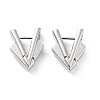 Triangle Rack Plating Brass Hoop Earrings for Women KK-Z038-19P-1