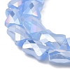 AB Color Plate Glass Beads Strands EGLA-P051-06A-C03-4