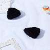 2Pcs Cat Ear Shape Plush Claw Hair Clips OHAR-LP0001-16B-3
