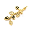 Real 18K Gold Plated Brass Micro Pave Cubic Zirconia Pendants KK-R159-44G-01-2