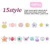 154Pcs Transparent Acrylic Beads Sets TACR-CA0001-27-2
