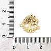 Brass Pave Colorful Cubic Zirconia Tree of Life Connector Charms KK-I360-032G-3