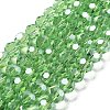 Electroplate Transparent Glass Beads Strands EGLA-A035-T10mm-A09-1