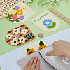 4Pcs 4 Styles Polyester Thread on Patches PATC-FG0003-52-3