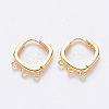 Brass Huggie Hoop Earring Findings LS-KK-T049-14G-NF-1