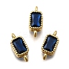 Real 18K Gold Plated Brass Micro Pave Cubic Zirconia Links Connectors ZIRC-L100-009G-01-1